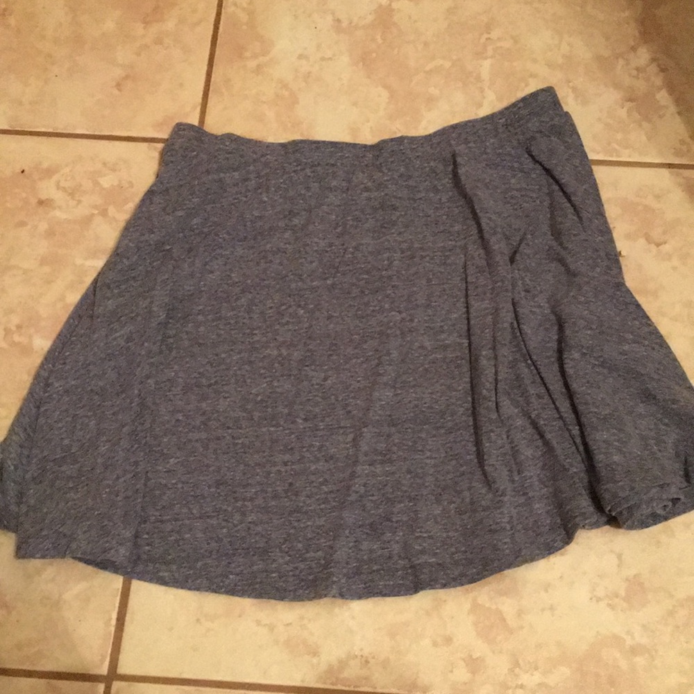 Cotton blue/grey circle skirt